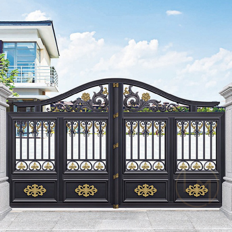 Latest Yard Cheap Powder Coated Metal Front Main Double Swing Galvanized Aluminum Gate Price