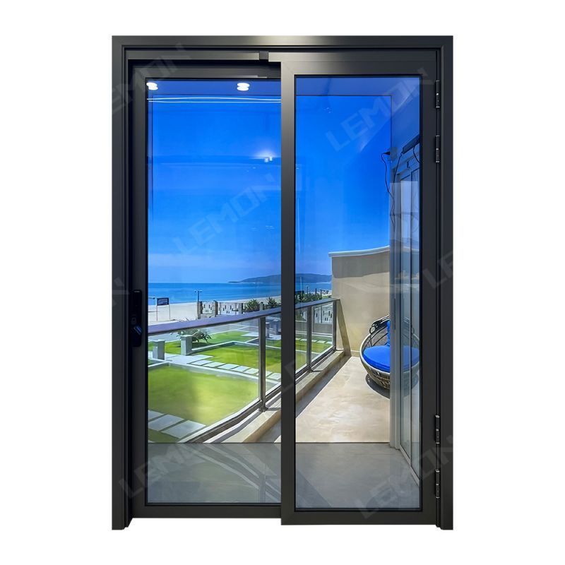 Hurricane Impact Bathroom Modern Full View Patio Exterior Double Glass Kitchen Slide Swing Aluminium Casement PT Door