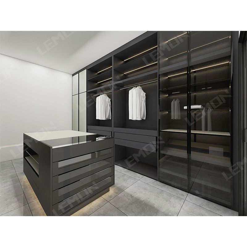 Bedroom furniture modern design storage hanging wardrobe with shoe organizer walkin closet