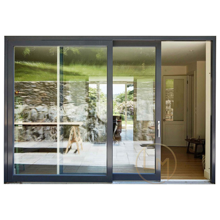 Best Sell Soundproof Interior Sliding Barn Doors Sliding Glass Doors System Large Aluminum Profile