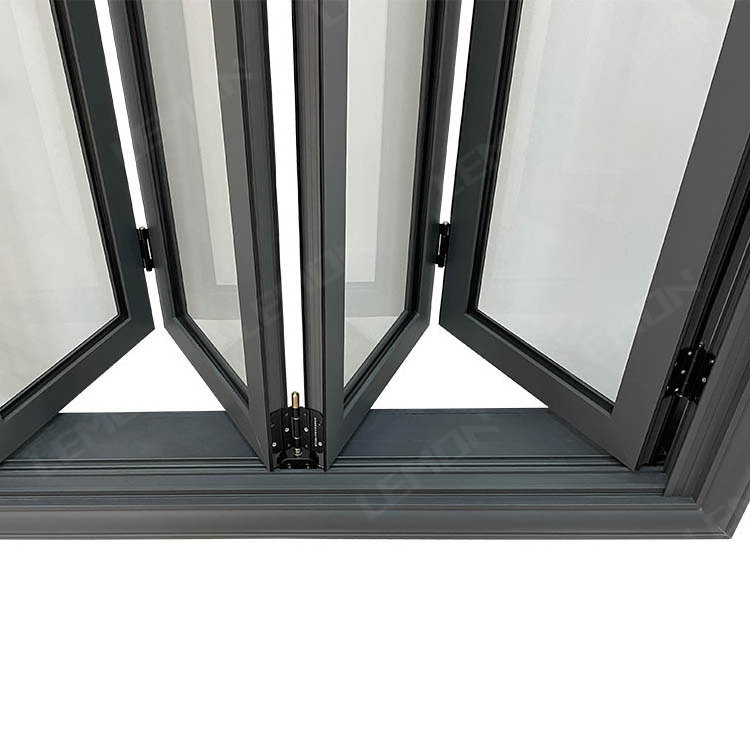 European Kitchen Horizontal Aluminium Custom Double Glazed Aluminum Folding Windows For Houses