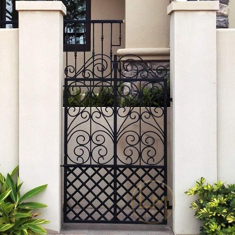 Excellent Quality Low Price Modern French Design Villa Wrought Iron Exterior Door With Side Light