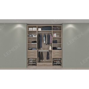 Morden appearance built-in wardrobe with sliding door system design Australian standard