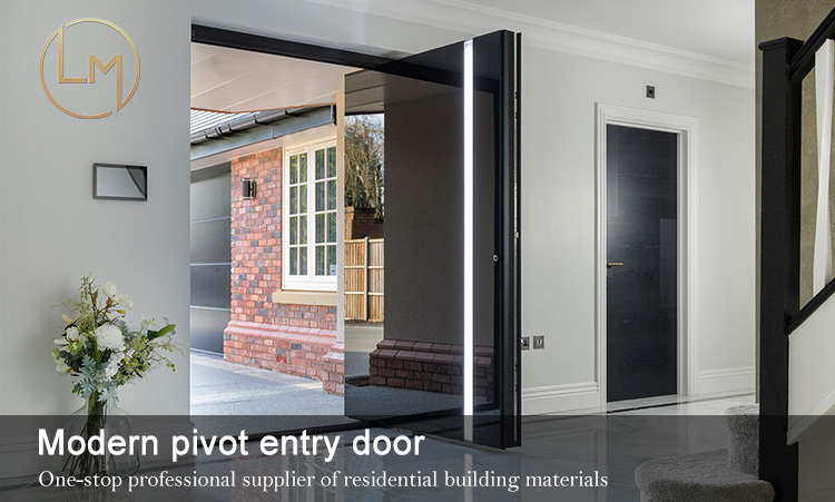 European Luxury House Front Modern Pivot Doors With Long Handle teak pivot door front entry doors