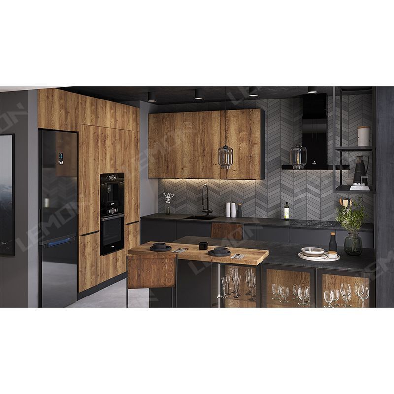 Pull Outs Modular Solid Wood Wall Home Design Organizer Storage Complete Sets Cabinets Kitchen Furniture Modern