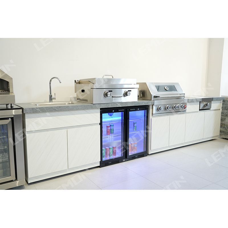 New Model High Quality Outdoor Stainless Steel Kitchen Cabinets Furniture White Kitchen Storage Cabinets