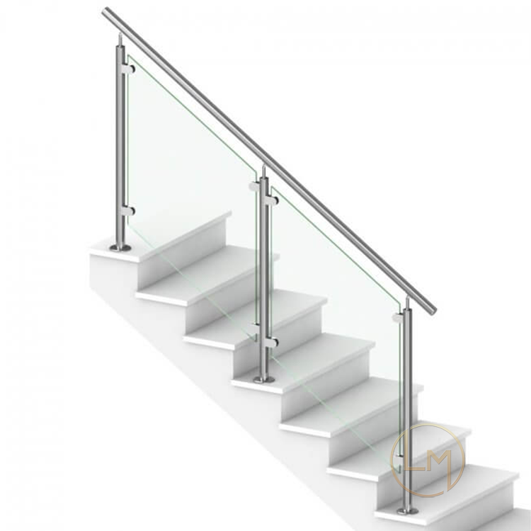 Modern Balcony Staircase Design Outdoor Railing Glass Pool Stainless Steel Aluminium Metal Stair Balustrades Handrail