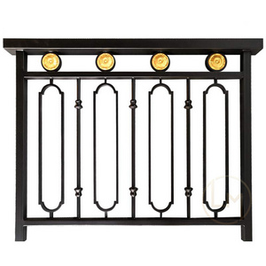 Modern Home Front Porch Garden Stair Luxury Black Metal Staircase Modern Baluster Wrought Iron Handrail