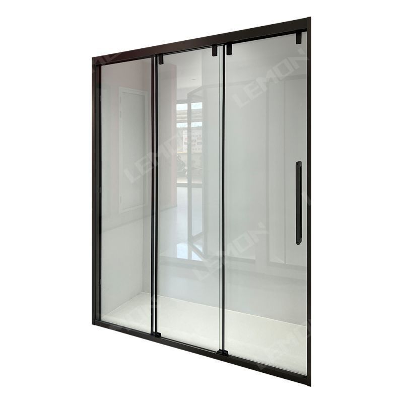 Guangzhou Waterproof Frameless Aluminum Tempered Shower Screen Cabin Bathroom Glass Slider Door