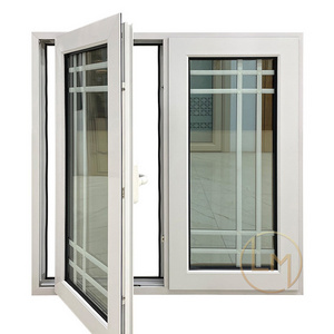 High Quality Hurricane Impact Tempered Glass Double Glazed aluminum windows Balcony Aluminum Casement Window