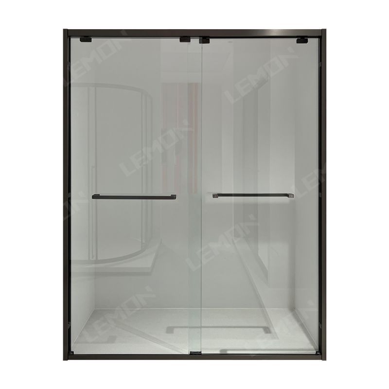 Guangzhou Waterproof Frameless Aluminum Tempered Shower Screen Cabin Bathroom Glass Slider Door