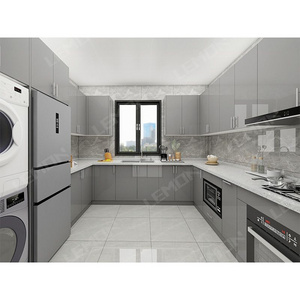 Grey cupboards for new design sample modern small kitchen cabinets