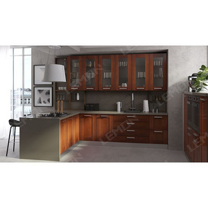 Household Interior Automatic Solid Wood Furniture Kitchen Cabinets Ready To Assemble