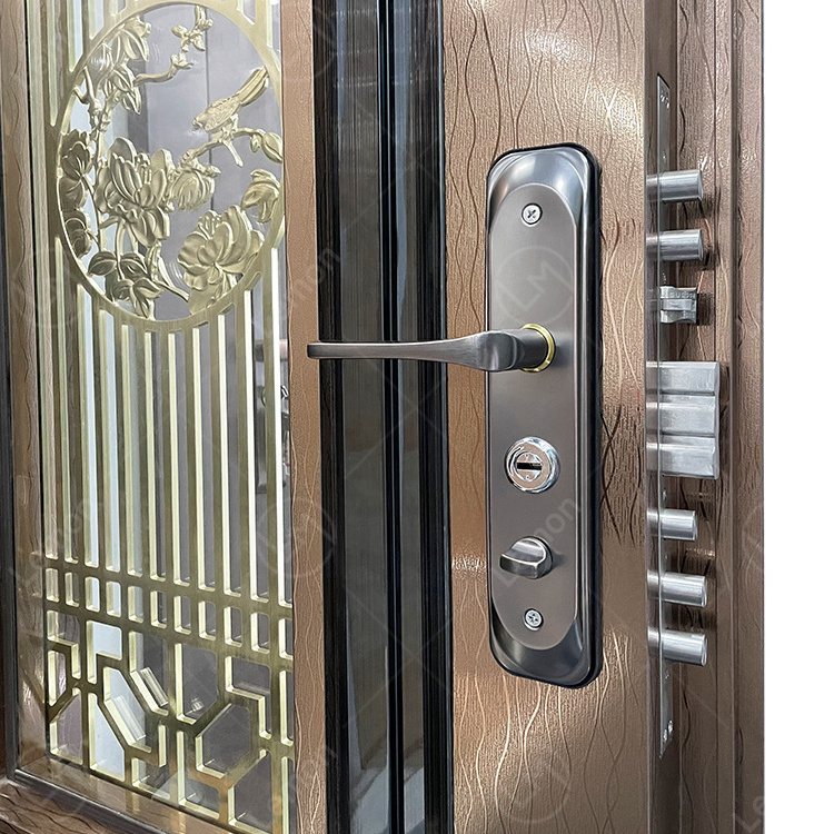 Latest Design  Security Steel Security Door One And Half Door With Ventilated Net Window Design