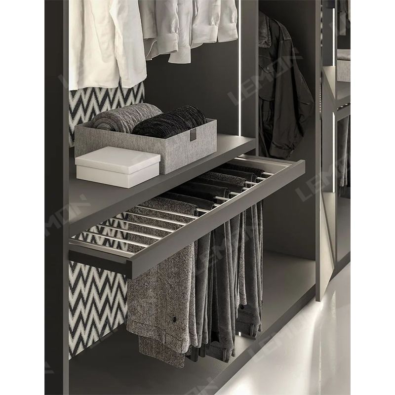 High end luxury design black and white color high quality walk-in wardrobes closet for apartment big house