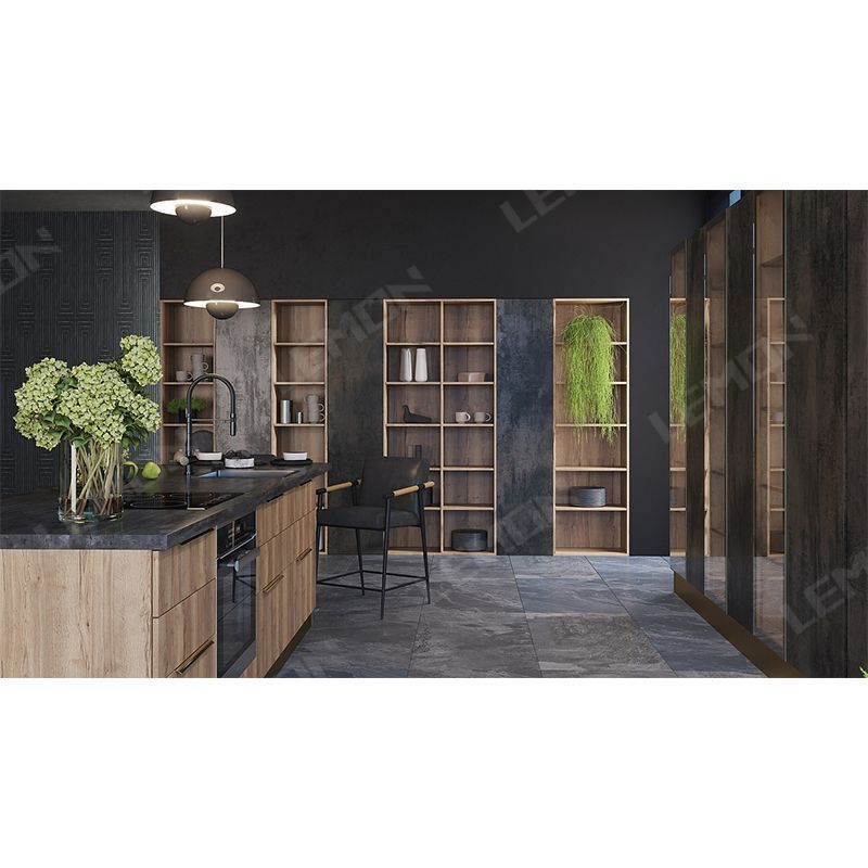 Wooden Kitchenette Modern Design Pantry Cabinet Cupboard Furniture Island Luxury Smart Custom Kitchen Cabinets