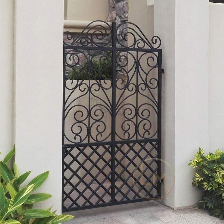 Excellent Quality Low Price Modern French Design Villa Wrought Iron Exterior Door With Side Light