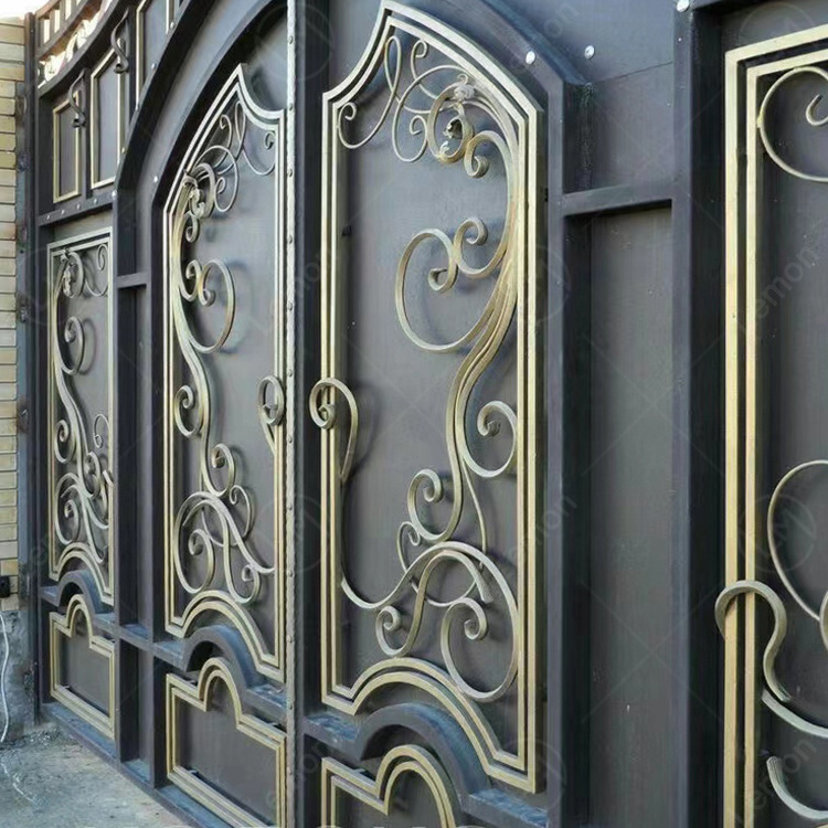 Villa Luxury Custom Security Entrance Sliding Driveway Aluminum Gates Wrought Iron Main Gate Design