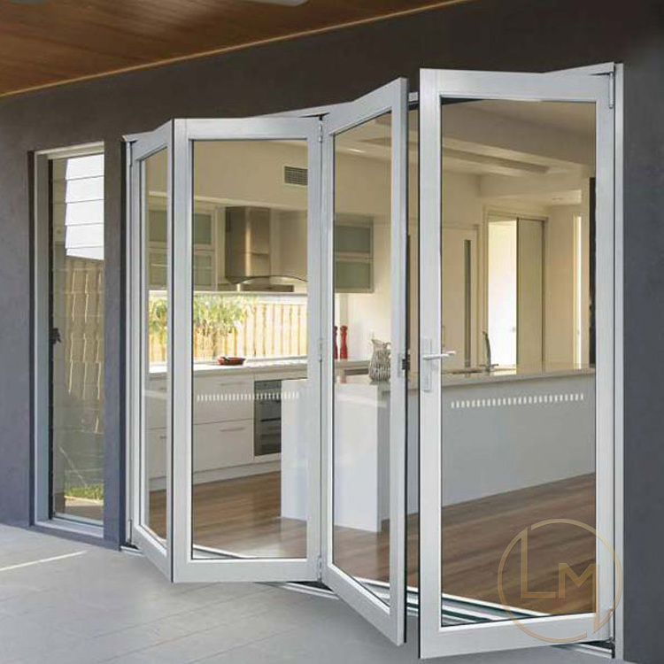 Hot Selling Accordion Door Bi Folding Patio 6meter Aluminum Heavy Duty Folding Doors And Windows