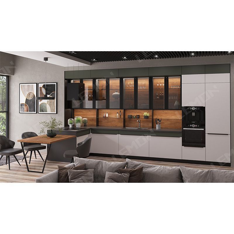 Supplier Luxury Modular Modern Design Smart Custom Furniture Island Storage Set Cocina Kitchens Cabinet Unit Model