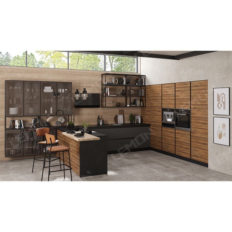 Pull Outs Modular Solid Wood Wall Home Design Organizer Storage Complete Sets Cabinets Kitchen Furniture Modern