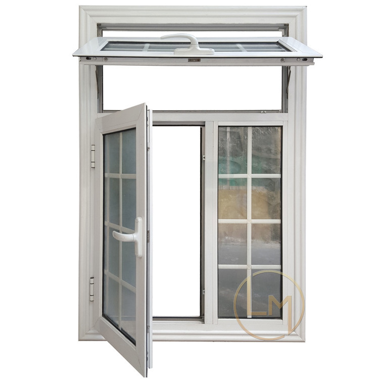 High Quality Hurricane Impact Tempered Glass Double Glazed aluminum windows Balcony Aluminum Casement Window