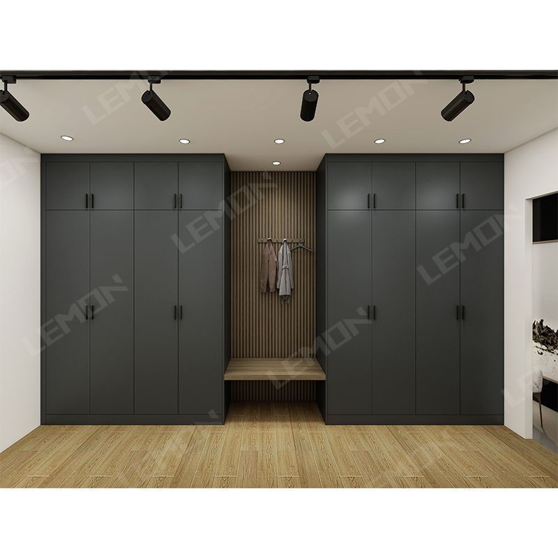 Large High Gloss Laminate Bedroom Wardrobe Armoire Cupboard