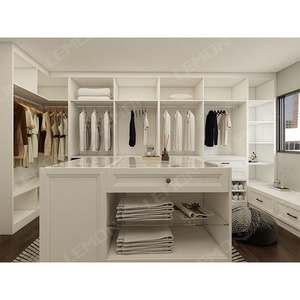 Modern Custom White L Shaped Customize Wooden Bedroom Closet Furniture Wardrobe Designs For Clothes Storage