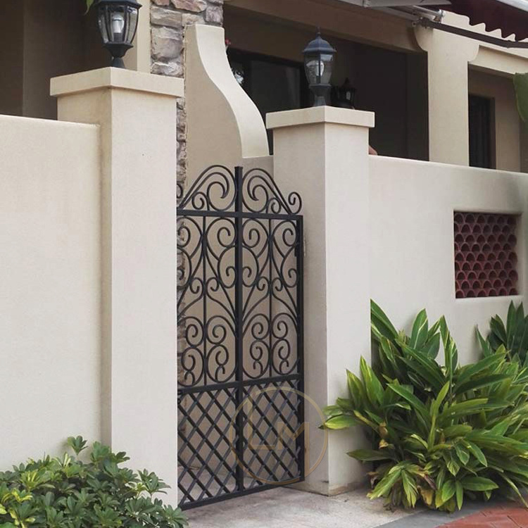 Excellent Quality Low Price Modern French Design Villa Wrought Iron Exterior Door With Side Light