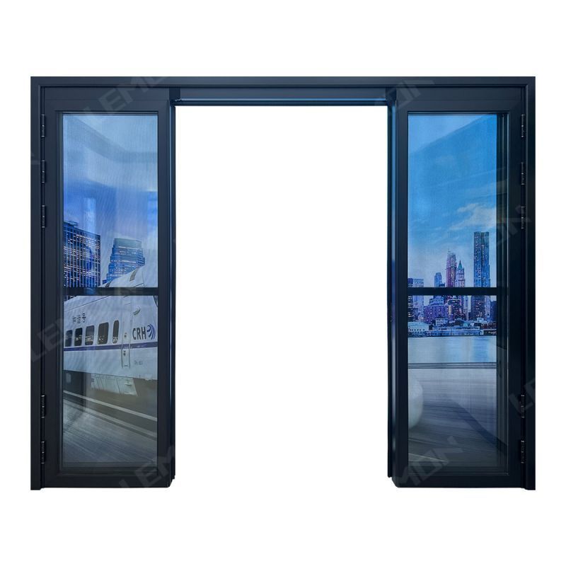 Latest Product Hotel Bathroom Tempered Glass Interior Trackless Aluminium Sliding And Swing Pd Door