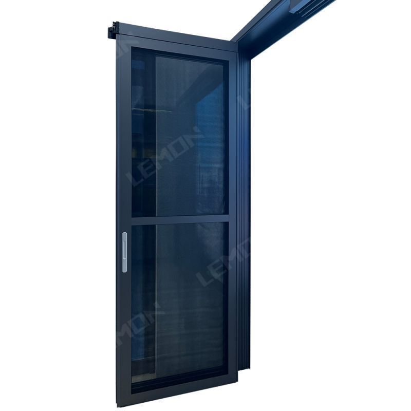 Latest Product Hotel Bathroom Tempered Glass Interior Trackless Aluminium Sliding And Swing Pd Door