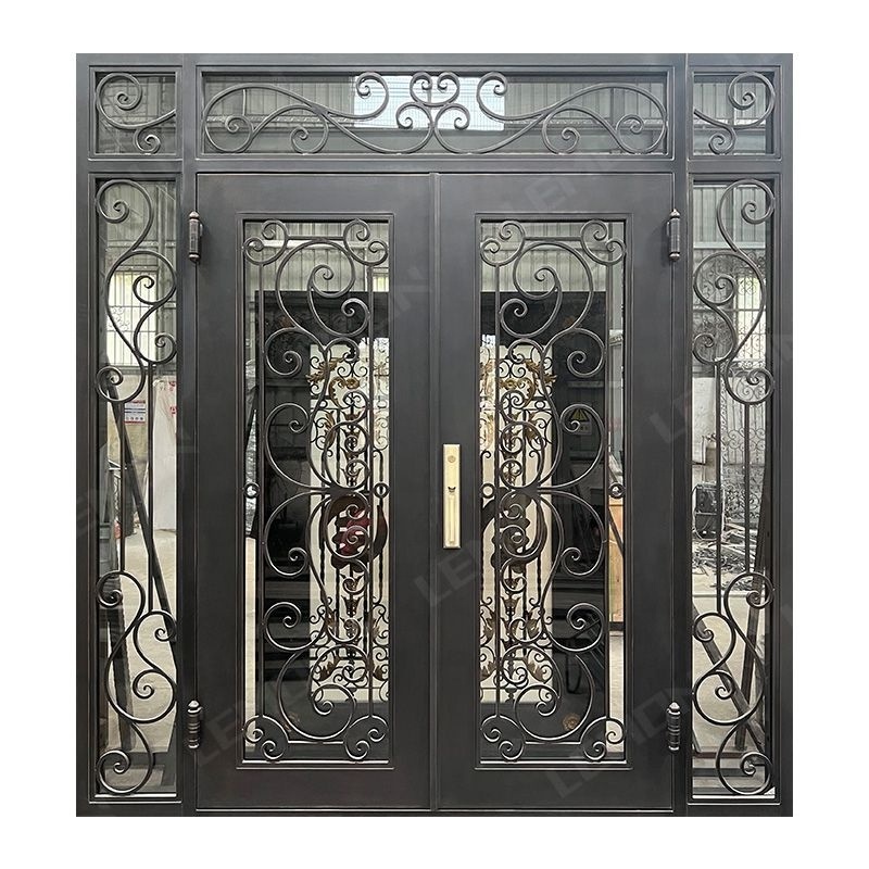 ornamental iron door safety door design interior door designs double security wrought iron front entry