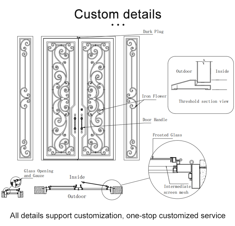 ornamental iron door safety door design interior door designs double security wrought iron front entry