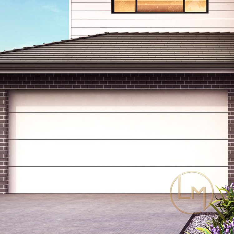 Hot Sale On Line Custom Aluminum Double 4 Panel Electric 9 Ft x 8 Ft 16 x 7 9x7 Garage Door White