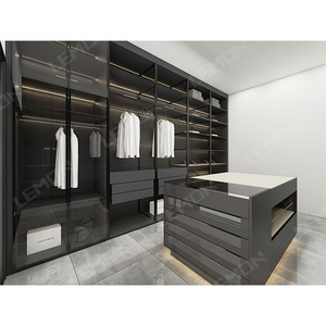 Custom modern designs bedroom furniture walk in wardrobe closet