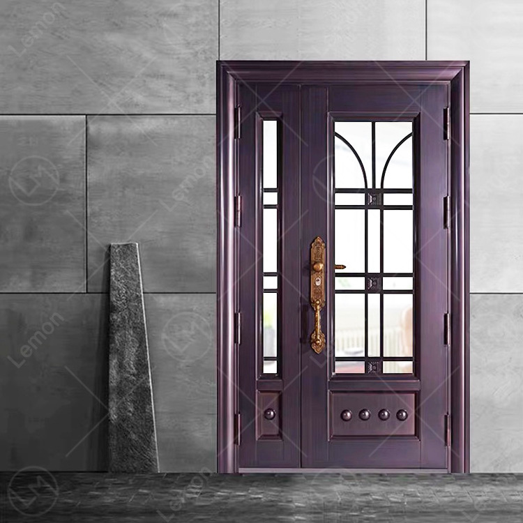 Lebanon Left Hand Outswing Insert Half Moon Glass Single Commercial Exterior Door Steel