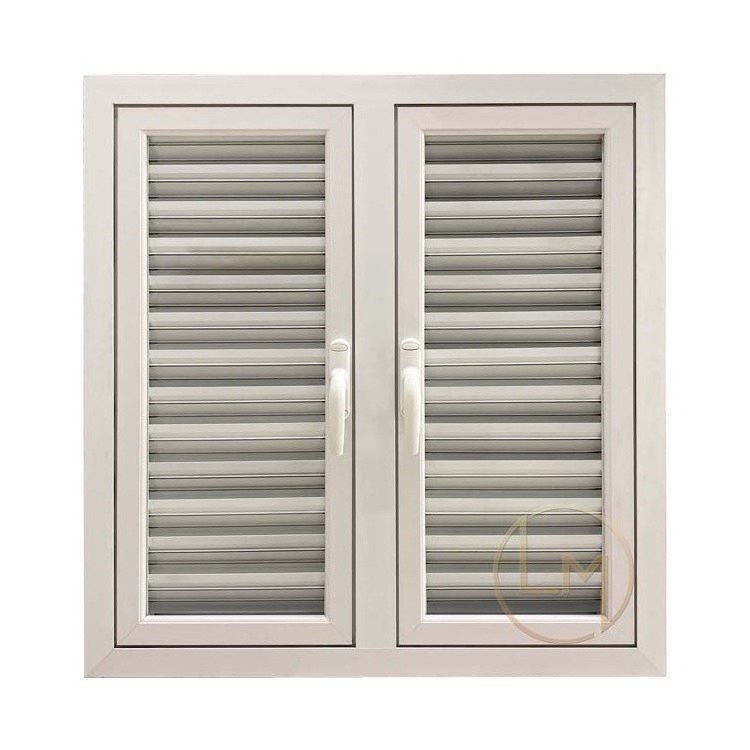 California Hurricane Protection Sound Insulation Fixed House Exterior Shutter Aluminum Windows Louver