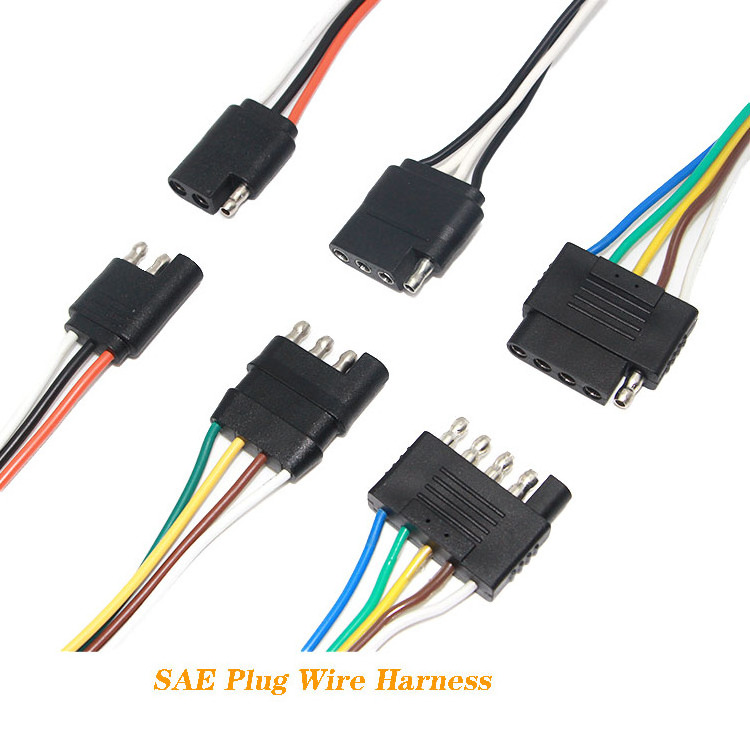 SAE Quick Disconnect Extension Cable 2 Pin 3PIN 4PIN 5PIN Connection Cord Plug for Camp Trailer Solar Panels Battery