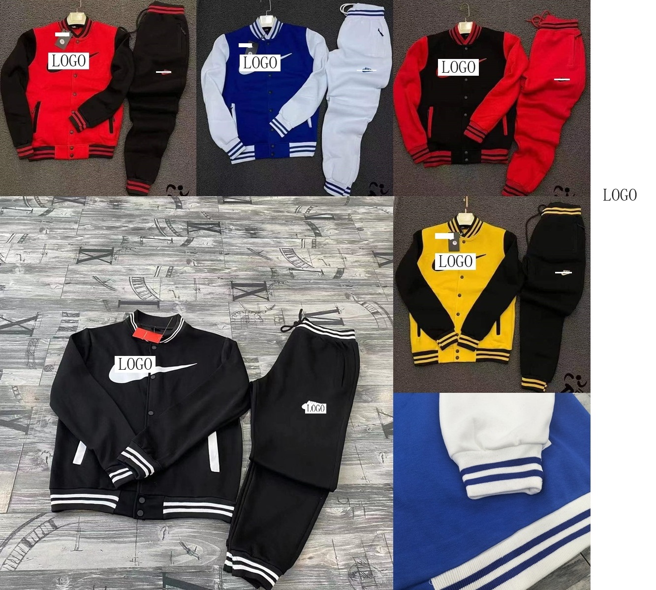 Custom Bulk Wholesale Baseball Jersey Uniform Tracksuit Logo Jogger Sweatsuit Men Customised Sweatsuits Oem