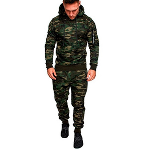 Training & Jogging Hoodies Sweatsuit 2 Piece Sports Gym Mens Camo Fashion Outdoor Hiking Tactical Cargo Tracksuits