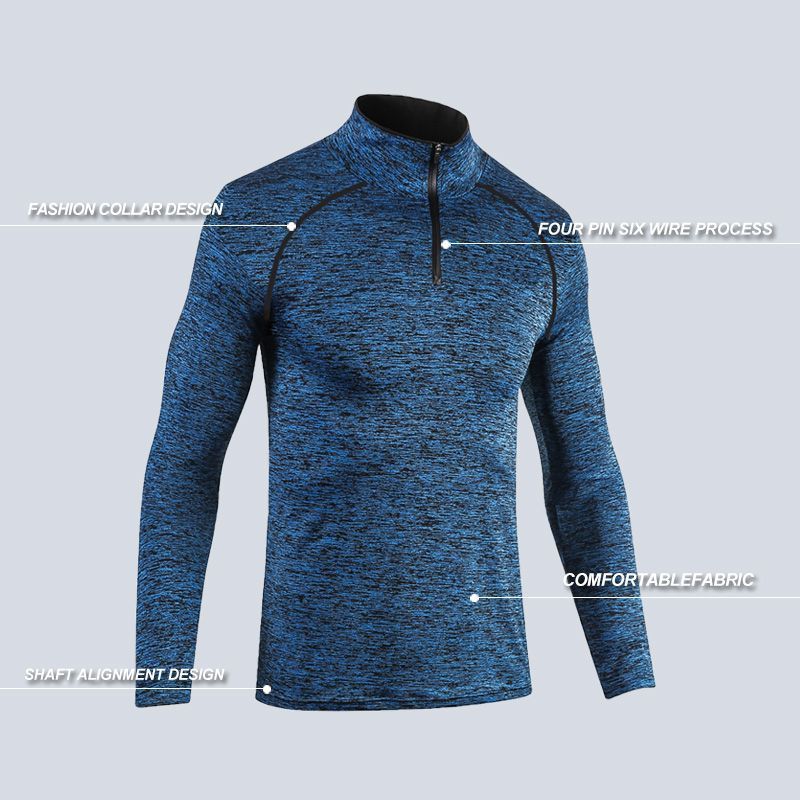 Wholesale Custom Blank Slim Shirts Men Sport Long Sleeve T Shirt Quick Dry Outdoor Jogging T-shirt Gym Tops Sportswear