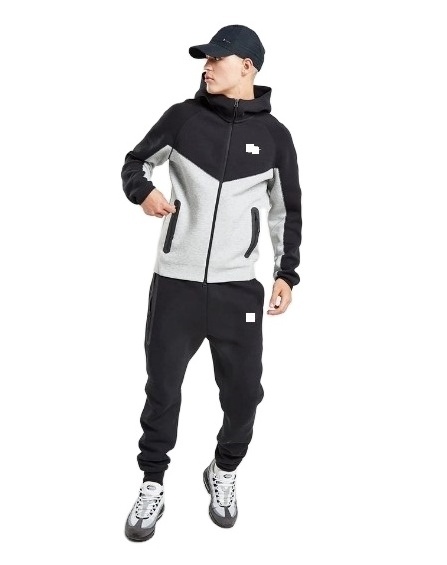 Custom Tech Fleece Tracksuit Logo Jogger Sweatsuit Men Customized Fall Sweatsuits OEM Zipper Tracksuit Hoodies