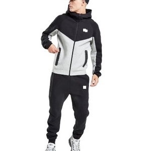 Custom Tech Fleece Tracksuit Logo Jogger Sweatsuit Men Customized Fall Sweatsuits OEM Zipper Tracksuit Hoodies