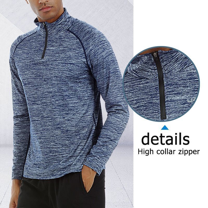 Wholesale Custom Blank Slim Shirts Men Sport Long Sleeve T Shirt Quick Dry Outdoor Jogging T-shirt Gym Tops Sportswear