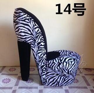 Modern creative design colorful high heel shoe shaped furniture lounge chair