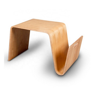 Modern bent plywood wooden coffee table for living room