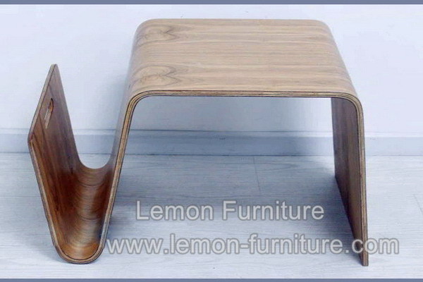 Modern bent plywood wooden coffee table for living room