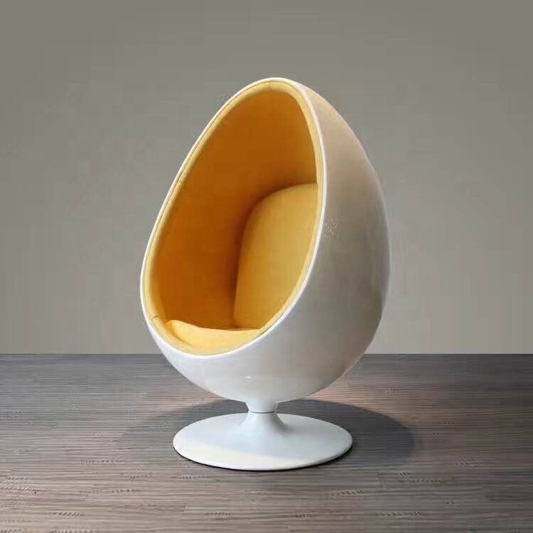 contemporary living room furniture aviator fiberglass egg chair with cushion