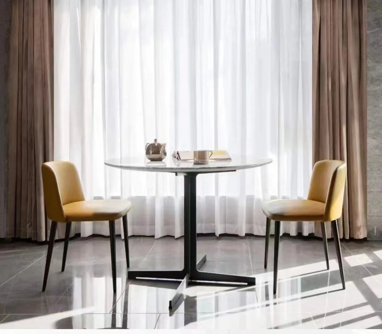 LEMON FURNITURE Restaurant High Quality PU Leather Chairs Dining Chairs