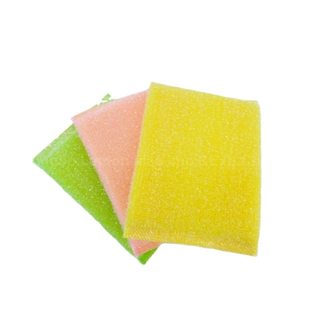 3 Pack sponge Kitchen Scrub Brush Dish Cleaning Sponges and Sourcing Pads with stainless steel and sponge